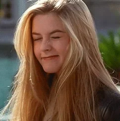 Animated GIF of woman scrunching her face 